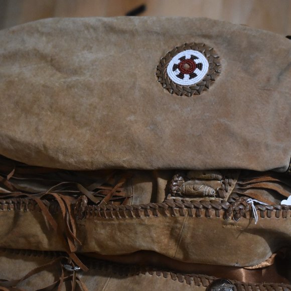 Scully Western Leather Fringed and beaded decorations on Men's XL Jacket - Picture 15 of 16